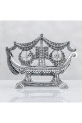 Hilal Gemi Esmaül Hüsnalı - Gümüş Renk - Ebat : 34 X 26 Cm.