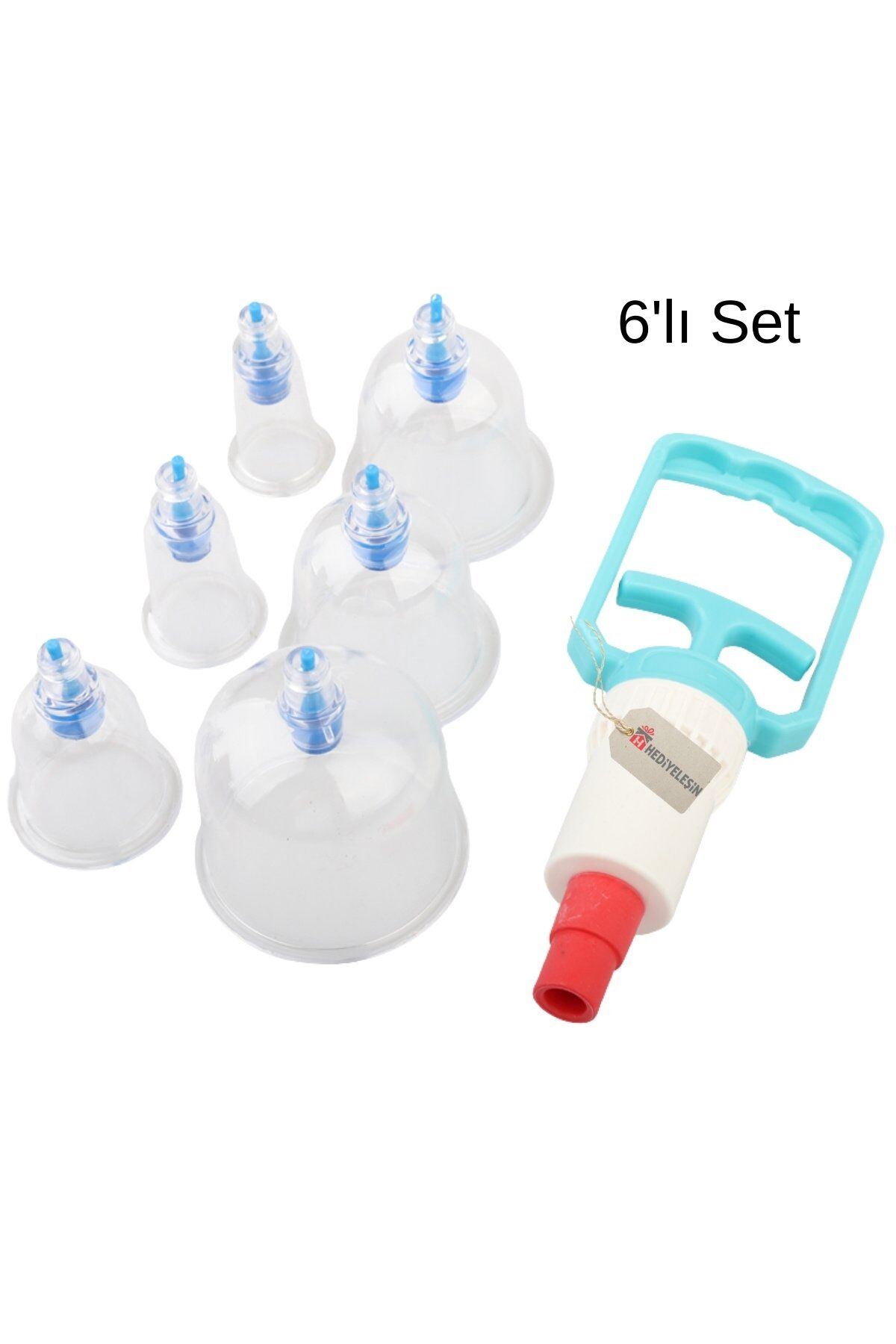 Hacamat Kupa Seti ve Pompası - 6 Kupalı - 1 SET