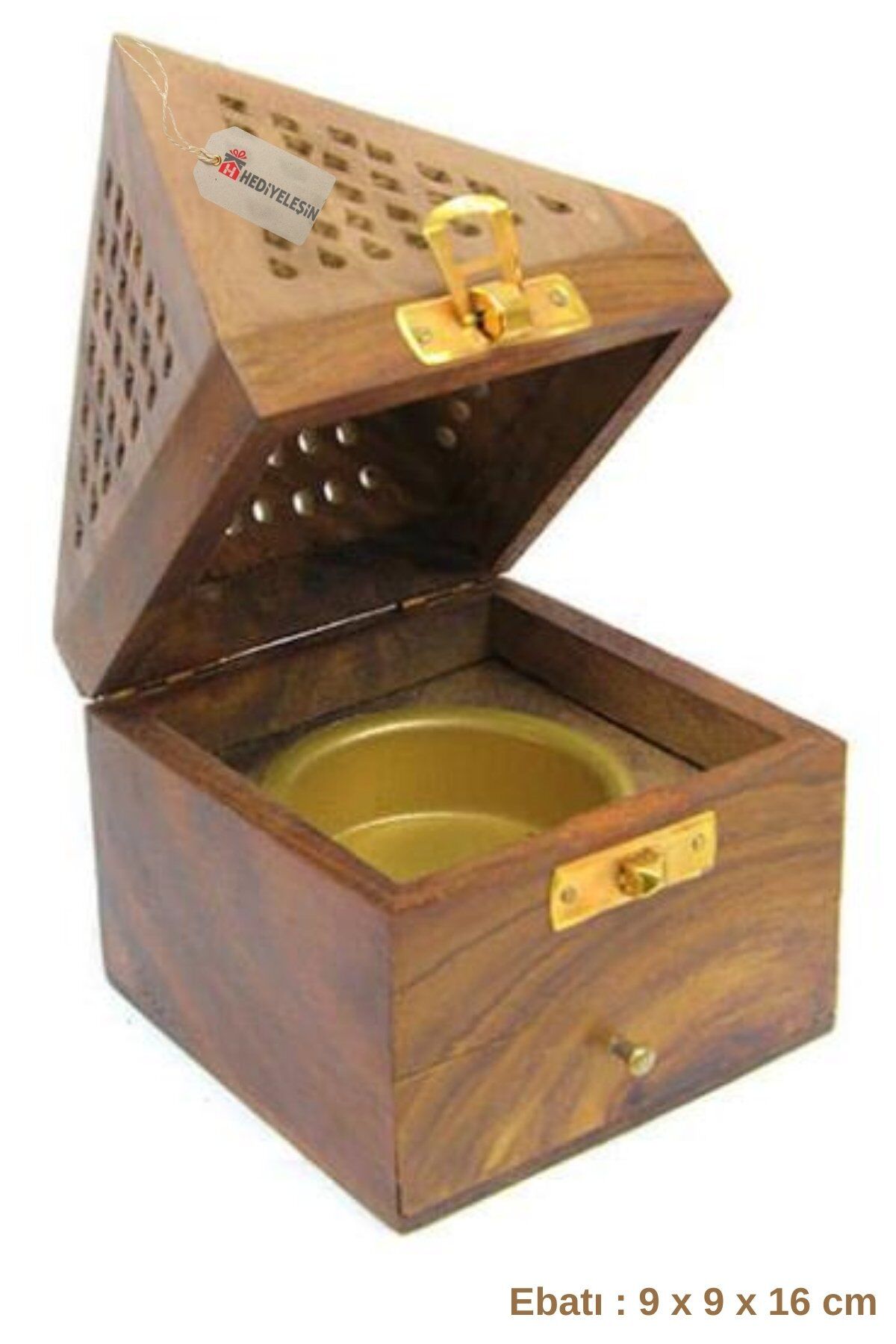 Tütsülük, Ahşap Piramit Konik Tütsü Yakma Kutusu