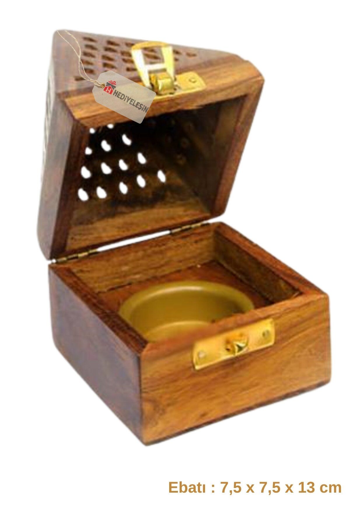 Tütsülük, Piramit Ahşap Küçük Konik Tütsü Yakma Kutusu