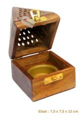 Tütsülük, Piramit Ahşap Küçük Konik Tütsü Yakma Kutusu