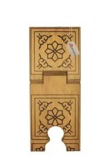 Rahle, MDF Ahşap Yakma Rahle, Okuma Sehpası - 55 cm