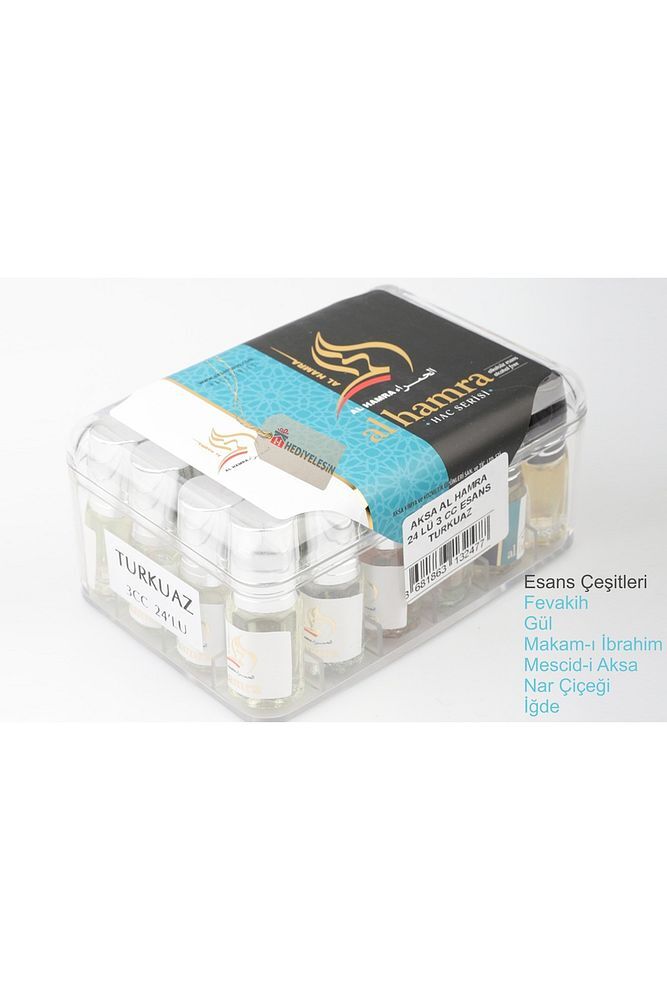 Al-Hamra Turkuaz Serisi Esans, 3 ml, Dağıtmalık, 24'lü Paket - 1 PAKET