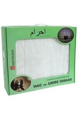 İhram Takımı, Hac Ve Umre Ihramı, Pamuklu, Battal Boy 110 X 240 Cm. - 2 Adet
