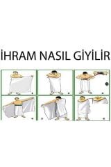 İhram Takımı, Hac ve Umre İhramı, %100 Bambu İhram, 2 Parça - 1 ADET