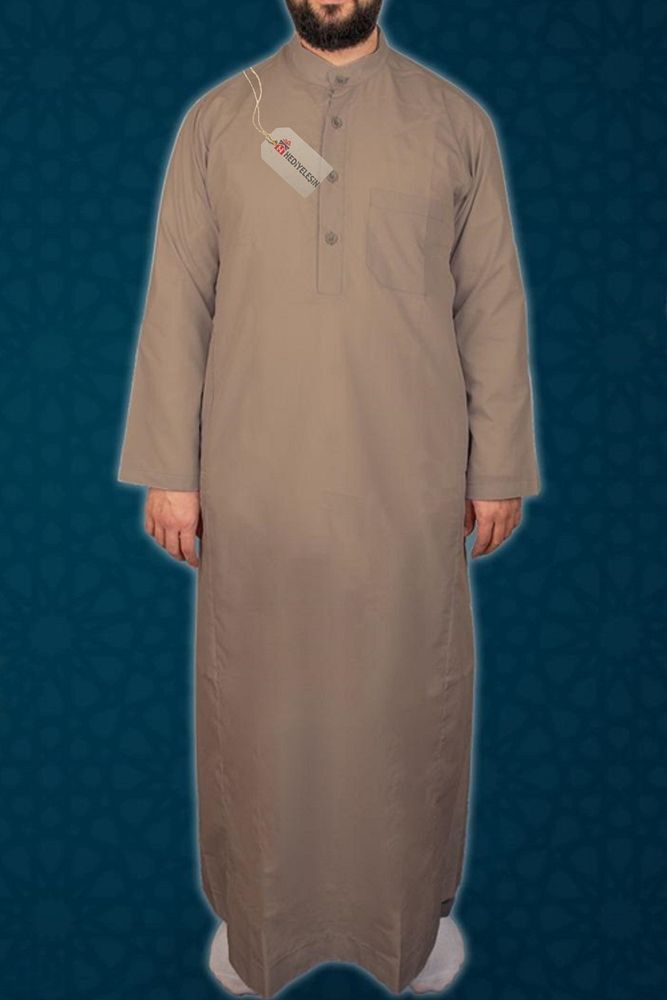 Erkek Fistan, Cellabiye, Namaz, Hac ve Umre Kıyafeti - BEJ