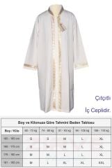 İşlemeli Cübbe, Sırmalı Cübbe, Imam Cübbesi - Beyaz