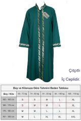 Cübbe, Sarı İşlemeli Cübbe, Sırmalı Cübbe, İmam Cübbesi - YEŞİL