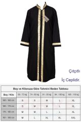 Cübbe, Sarı İşlemeli Cübbe, Sırmalı Cübbe, İmam Cübbesi - SİYAH