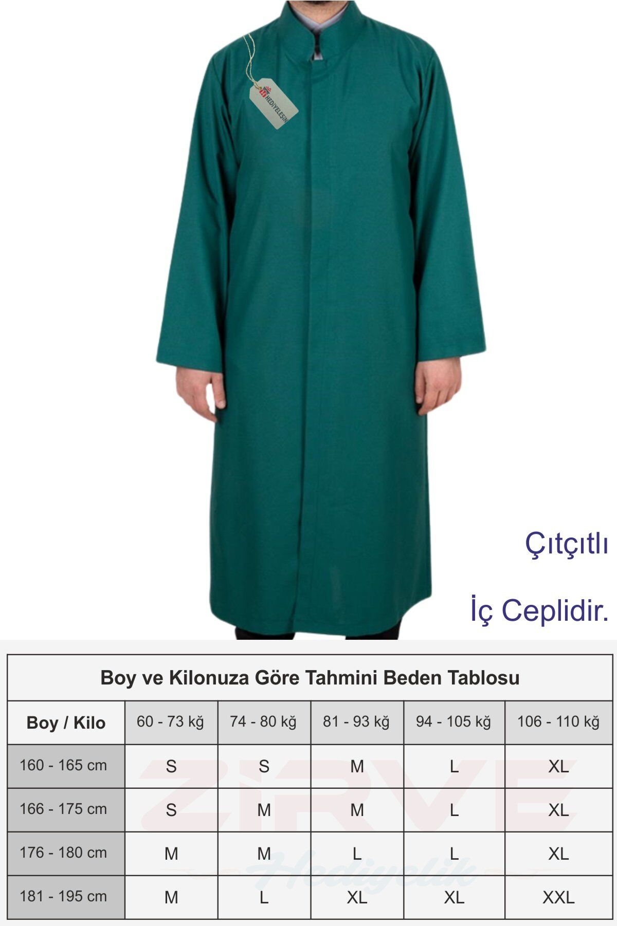 Sade Cübbe İmam Cübbesi - YEŞİL