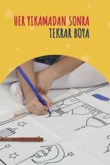 Çoçuklara Özel Boyamalı Seccade Seti, Yıkanabilir Seccade