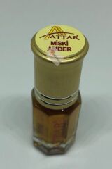 MİSKİ AMBER - Attar Altın Serisi, Alkolsüz Esans, 3 ml, - 1 Kutu (12 Adet)