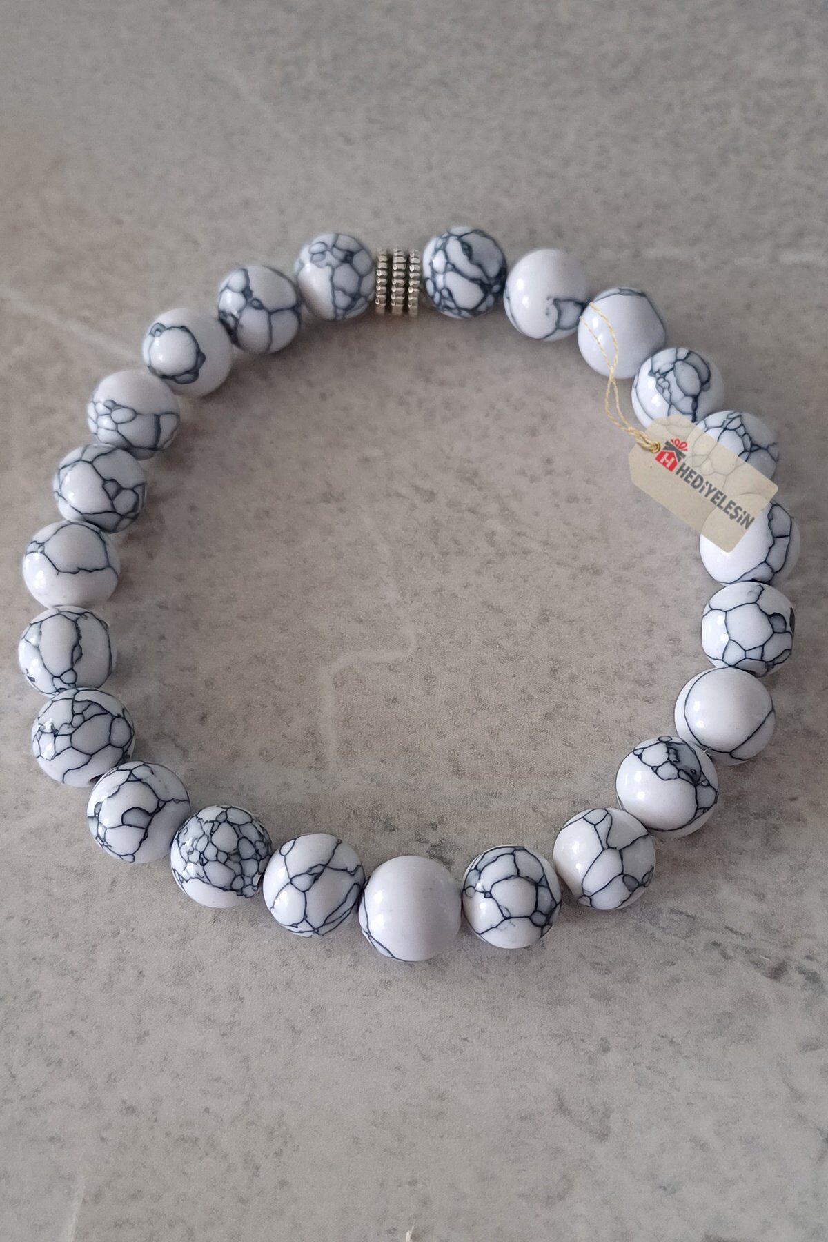 Havlit Taşı Doğal Taş Bileklik - 8 mm.
