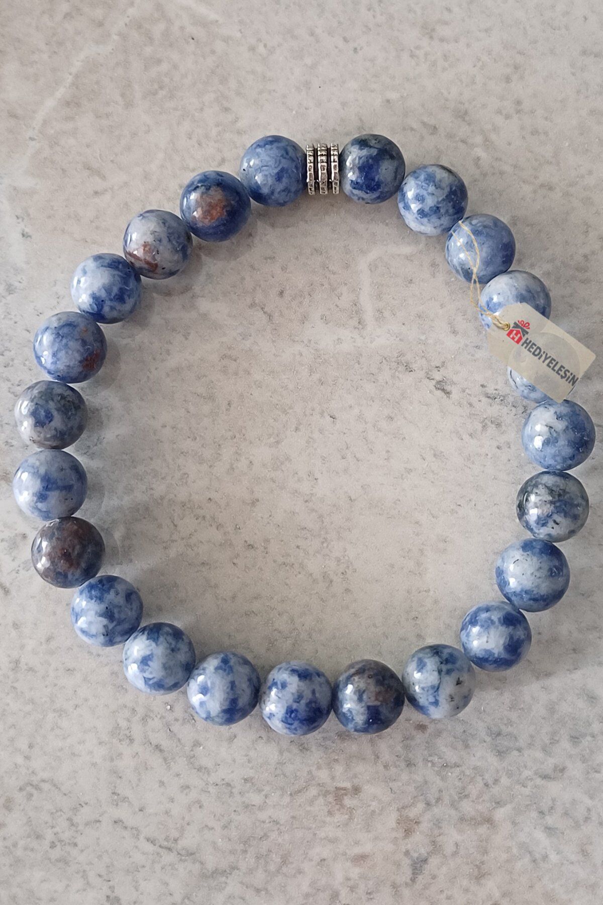Sodalit Doğal Taş Bileklik - 8 mm.