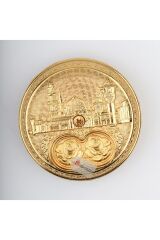 Büyük Metal Kokuluk, Esans Kabı, Koku Sürme Kabı, Altın Rengi - 6 cm.