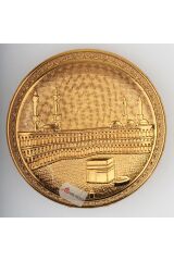 Büyük Metal Kokuluk, Esans Kabı, Koku Sürme Kabı, Altın Rengi - 6 cm.