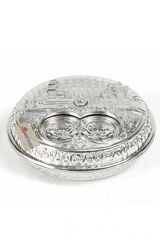 Büyük Metal Kokuluk, Esans Kabı, Koku Sürme Kabı, Gümüş Rengi - 6 cm.