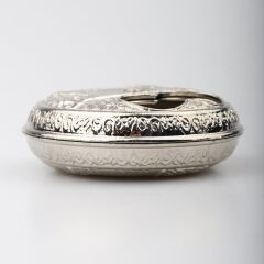 Büyük Metal Kokuluk, Esans Kabı, Koku Sürme Kabı, Gümüş Rengi - 6 cm.