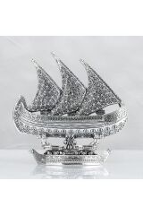 Üçlü Yelken Esmaül Hüsna - Gümüş Renk - Ebat : 26 X 25 Cm.